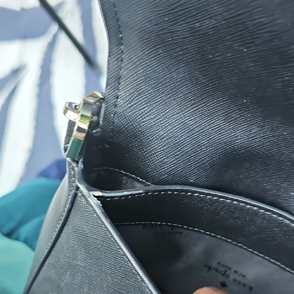 Kate Spade New York Staci Saffiano Leather Flap Shoulder Bag, Black - Picture 7 of 10